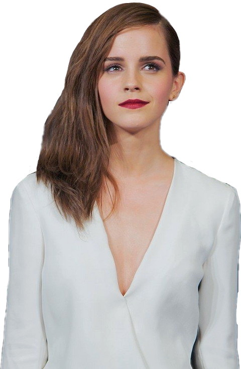 Elegant White Dress Portrait PNG