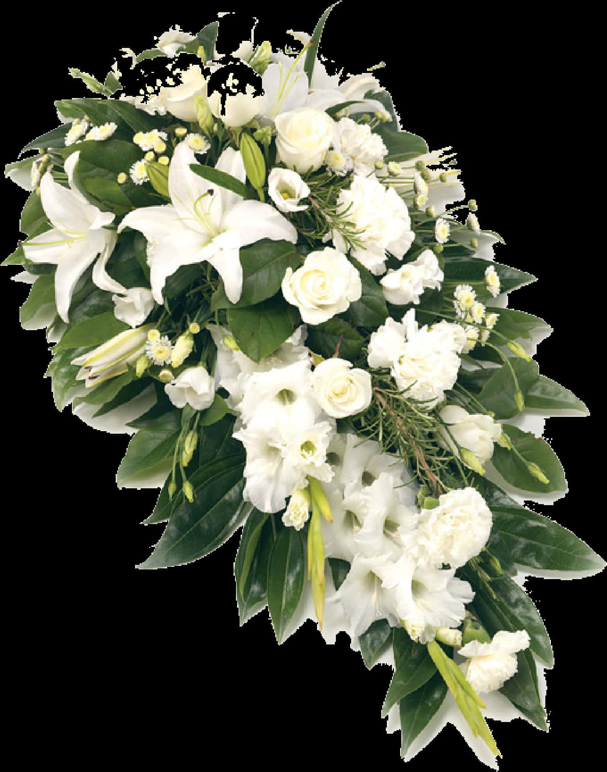 Elegant White Floral Arrangement PNG