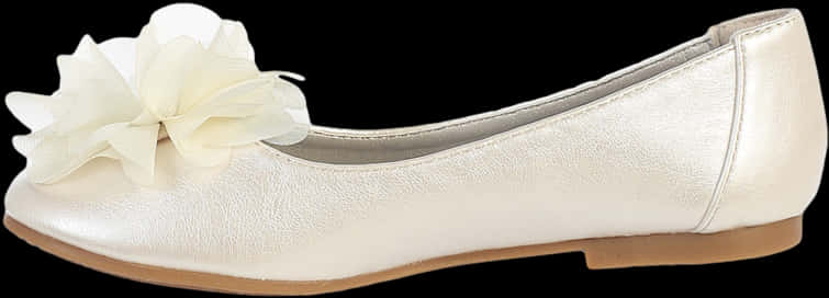 Download Elegant White Floral Ballet Flat | Wallpapers.com