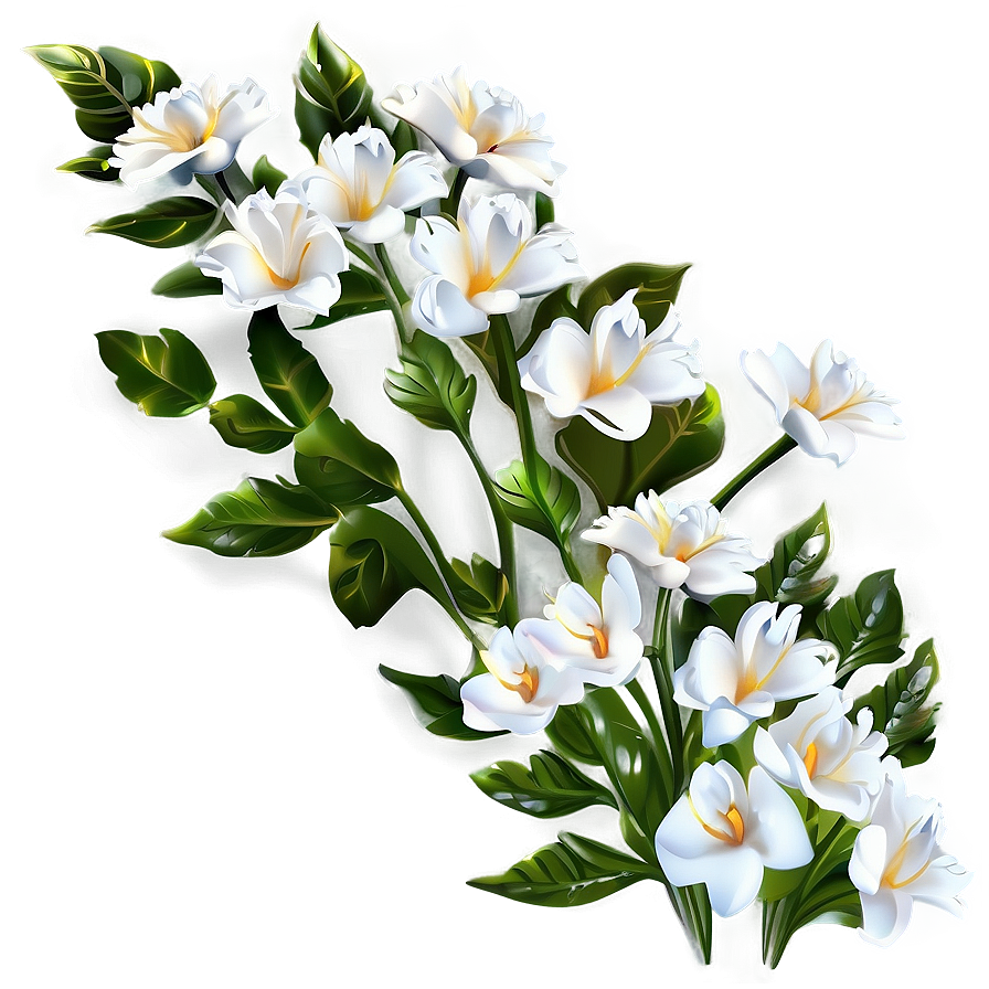 Elegant White Flowers Arrangement Png Pvj18 PNG