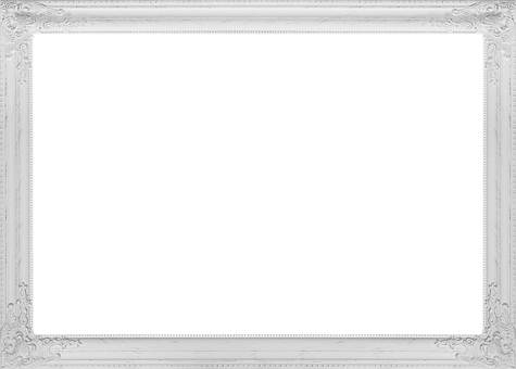 Elegant White Frameon Black Background PNG