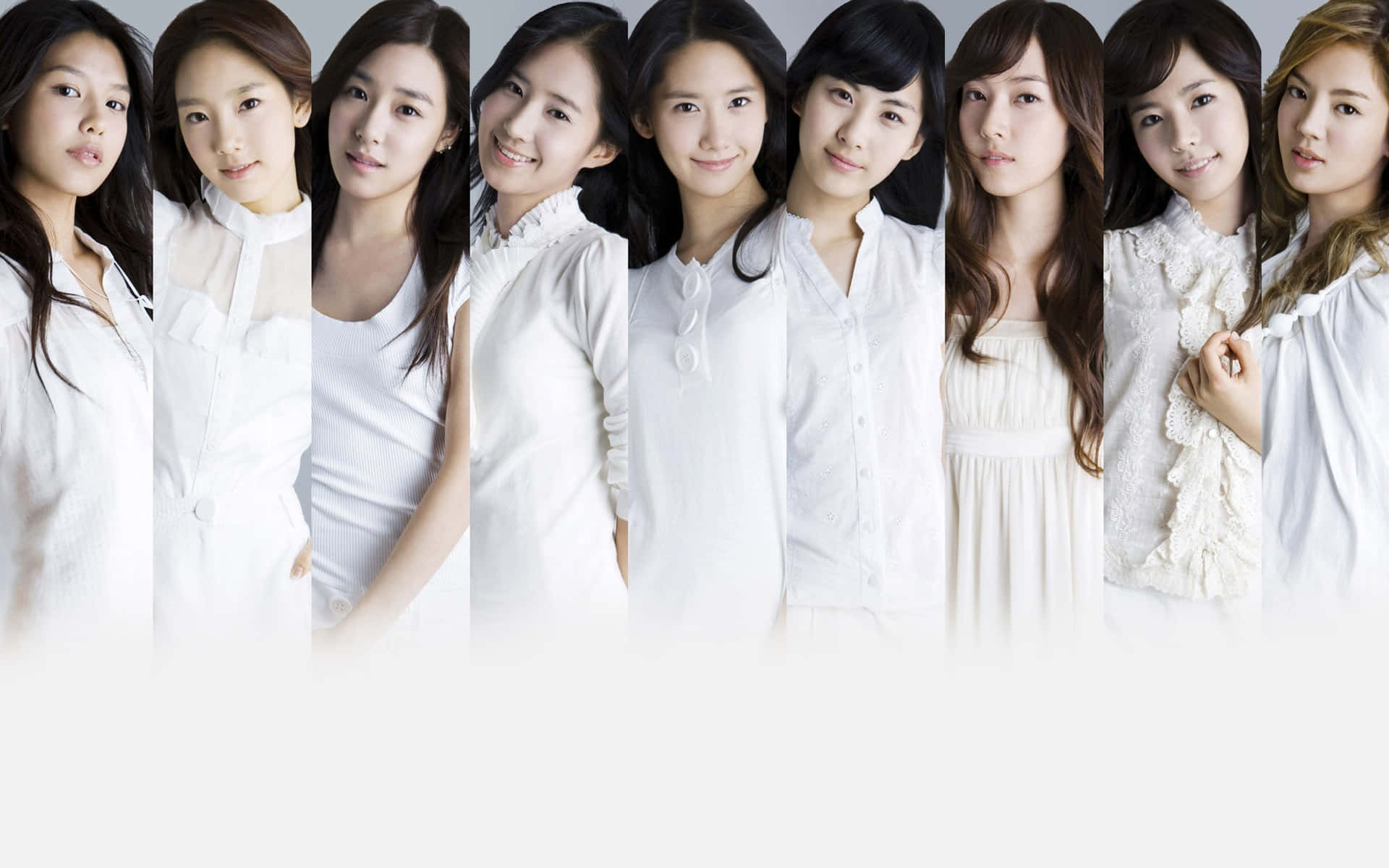 Elegant White Group Portrait Wallpaper