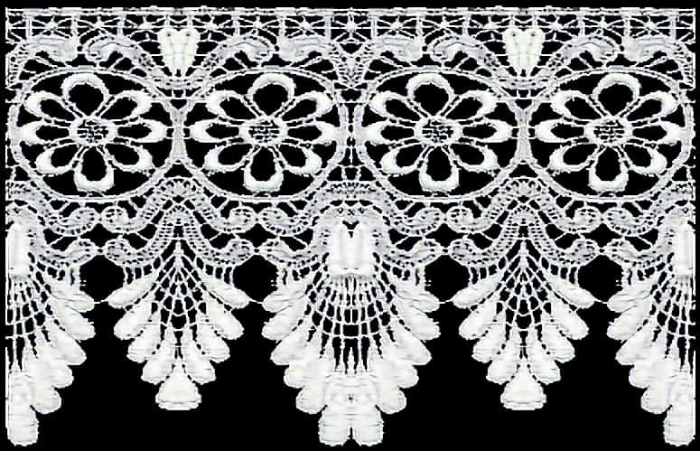 Elegant White Lace Pattern PNG