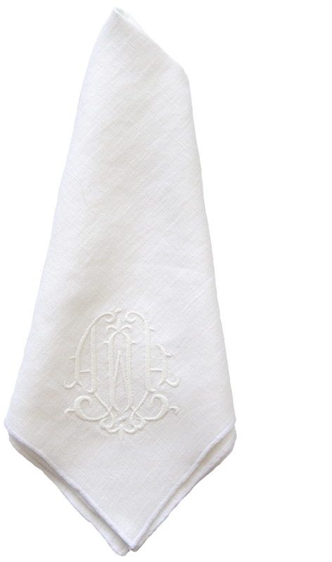 Elegant White Linen Napkin PNG