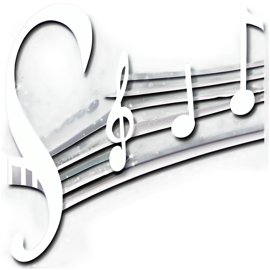 Elegant White Music Note Design Png Csg PNG