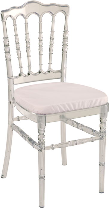 Elegant White Napoleon Chair PNG