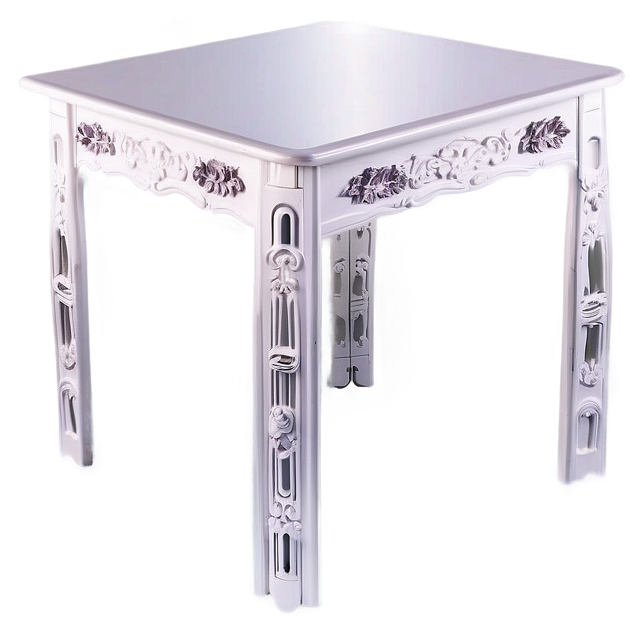 Elegant White Table Png 06122024 PNG