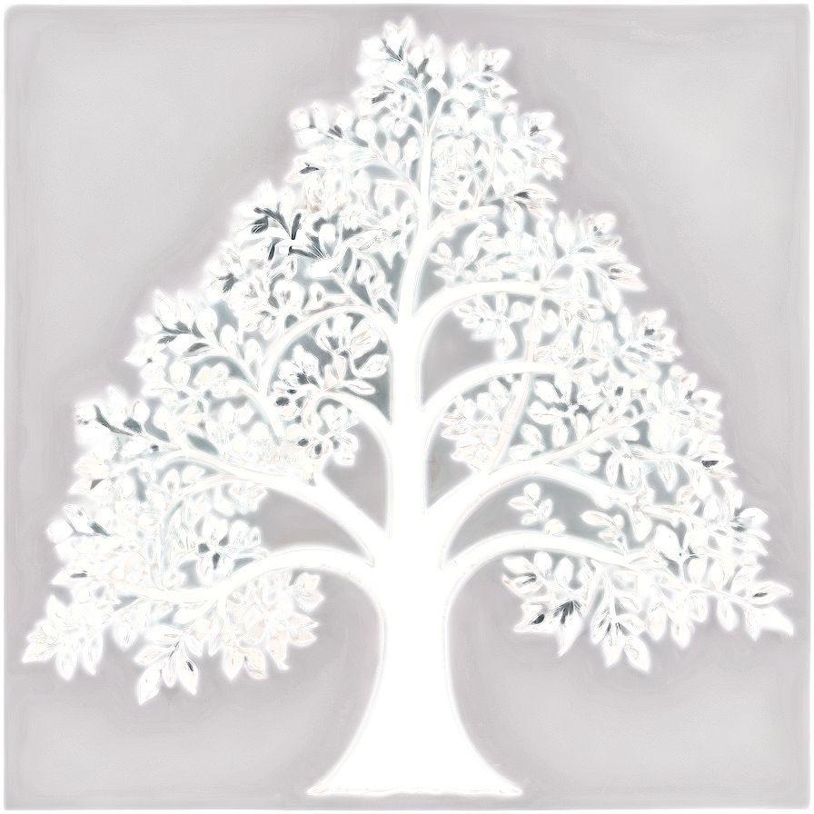 Elegant White Tree Design Png Jyf PNG