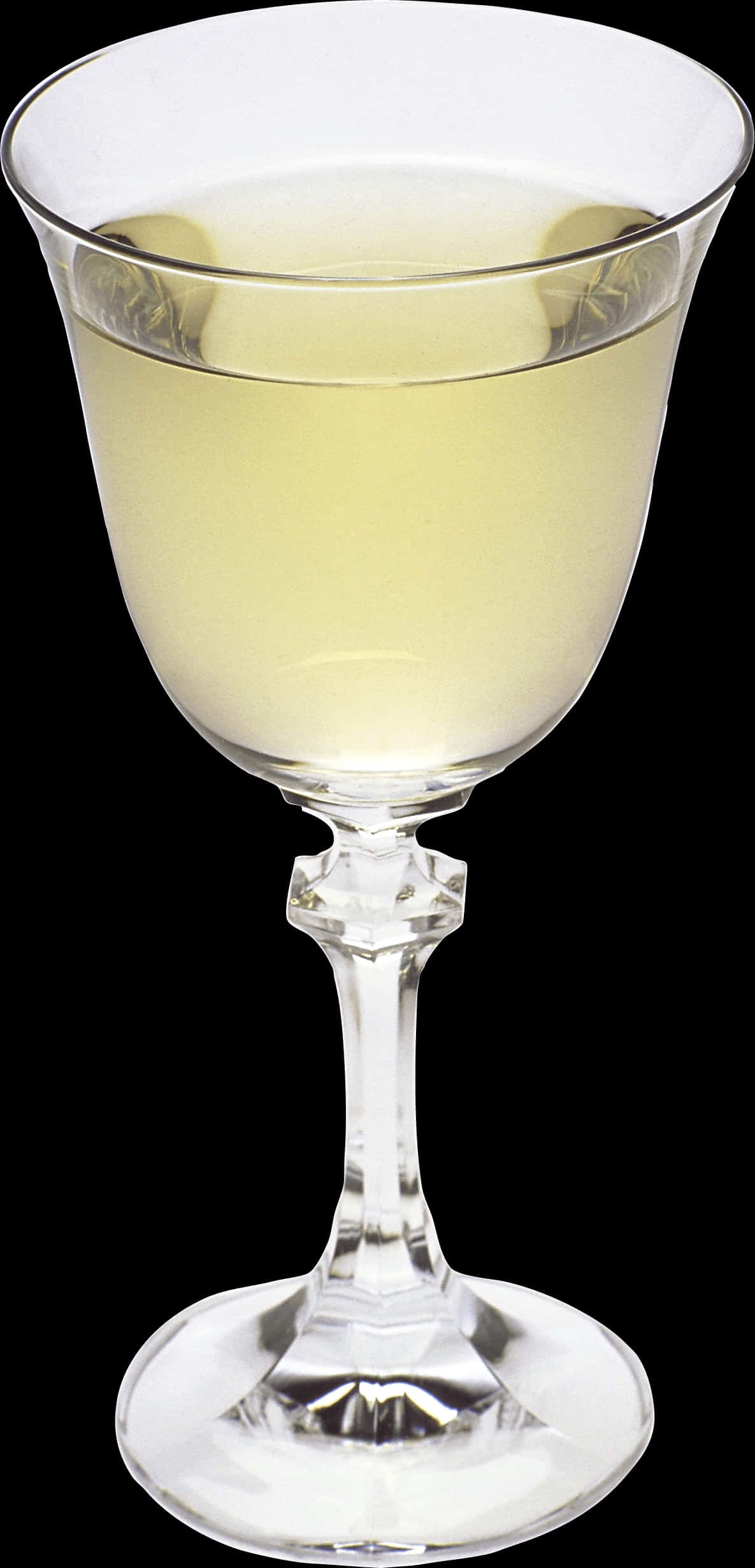 Elegant White Wine Glass PNG