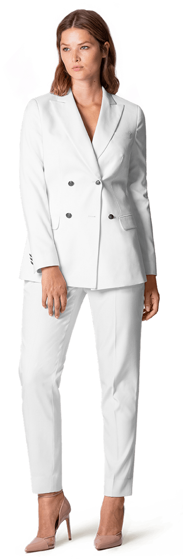 Elegant White Womens Suit PNG