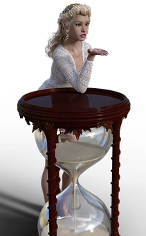 Elegant Woman Hourglass Concept PNG