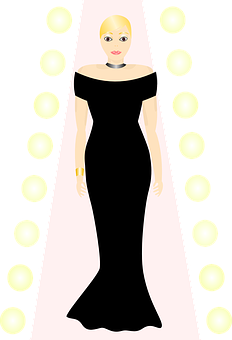 Elegant Woman Illustration PNG