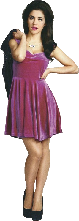 Elegant Womanin Purple Dress PNG
