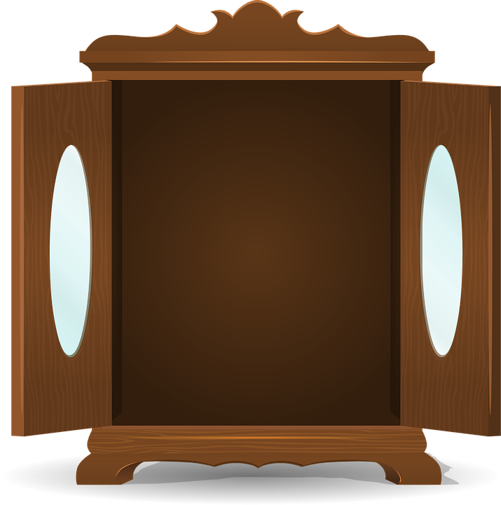 Elegant Wooden Cupboard Design PNG