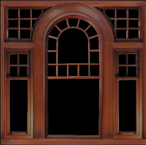 Elegant Wooden Door Design PNG