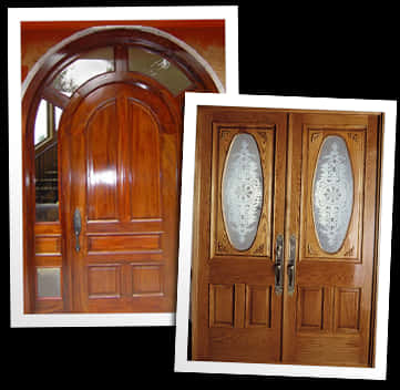 Elegant Wooden Doors Designs PNG