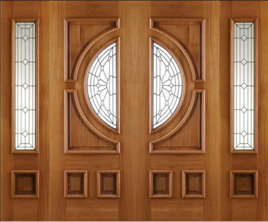 Download Elegant Wooden Double Door Design | Wallpapers.com