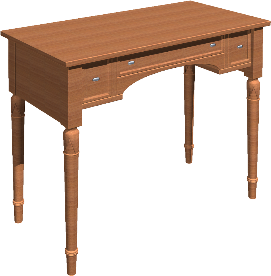 Elegant Wooden Dressing Table Design PNG