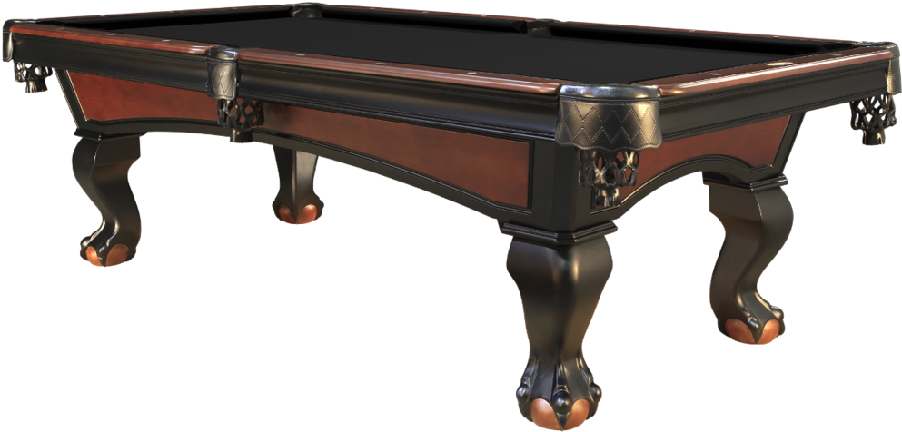 Elegant Wooden Pool Table PNG