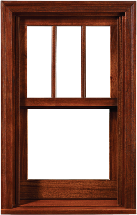 Elegant Wooden Window Frame PNG