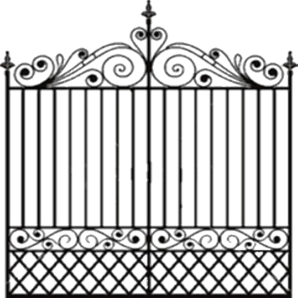 Elegant Wrought Iron Gate PNG