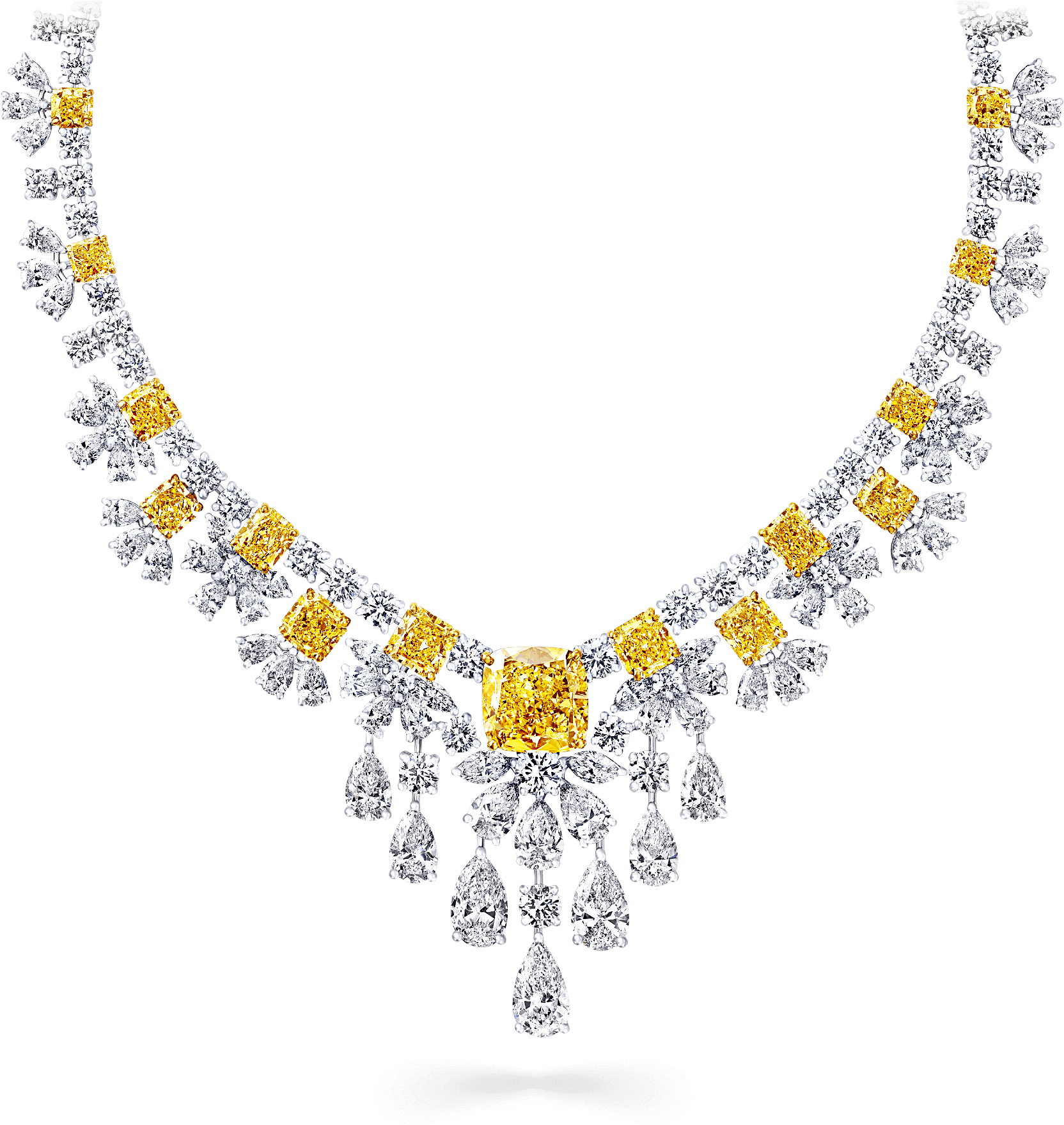 Download Elegant Yellow Diamond Necklace | Wallpapers.com