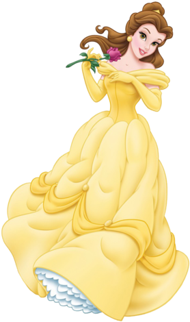 Elegant Yellow Gown Princess PNG