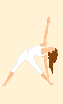 Elegant Yoga Pose Illustration PNG