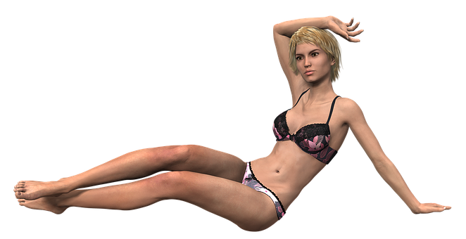 Elegant3 D Modelin Lingerie PNG