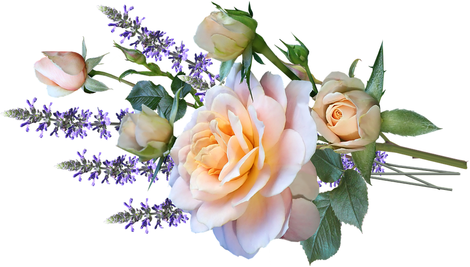 Elegant_ Peach_ Roses_and_ Lavender_ Bouquet.png PNG