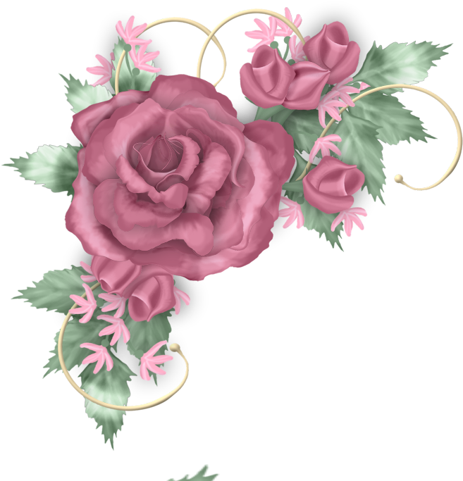 Elegant_ Rose_ Corner_ Border_ Design PNG