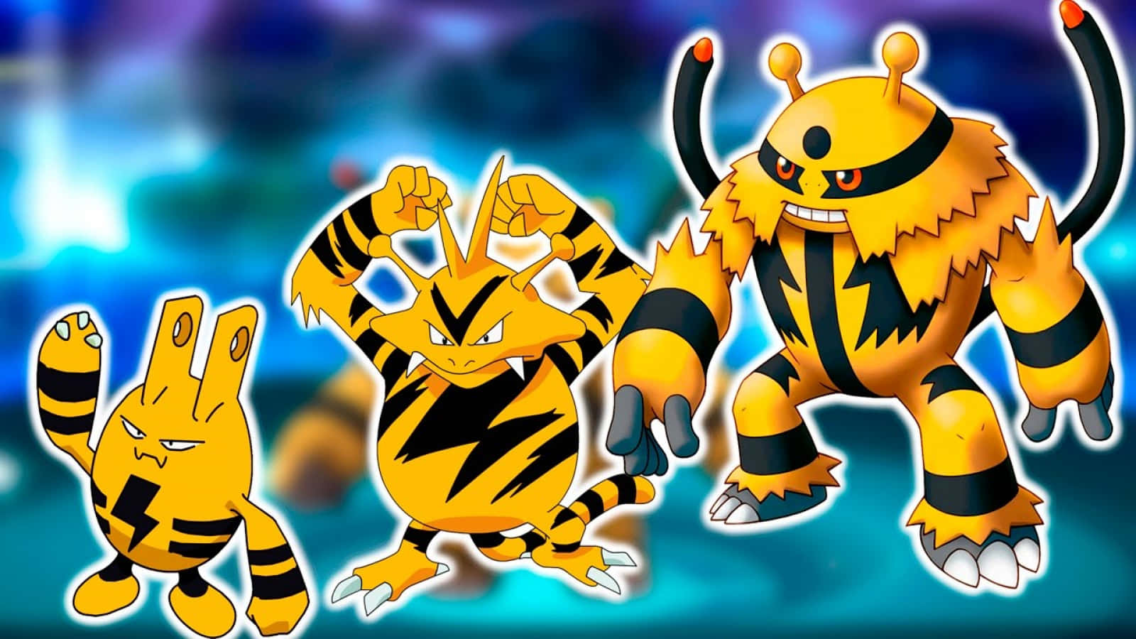 Elekid With Electabuzz And Electivire Wallpaper
