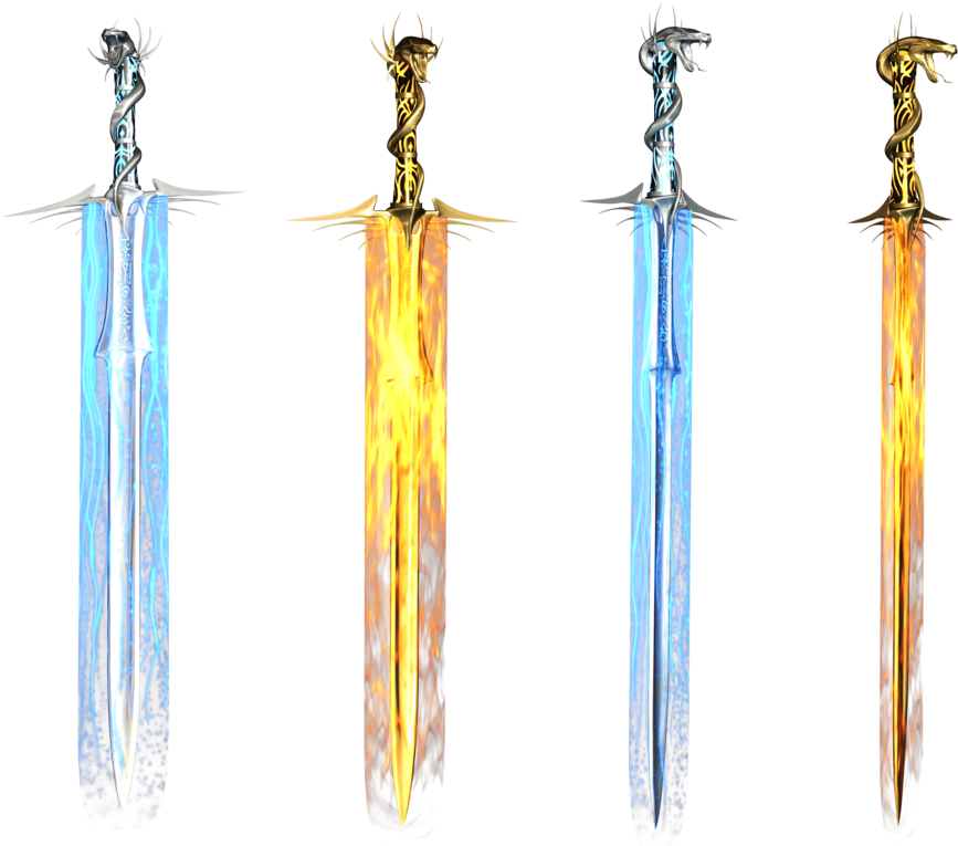 Elemental Swords Collection PNG