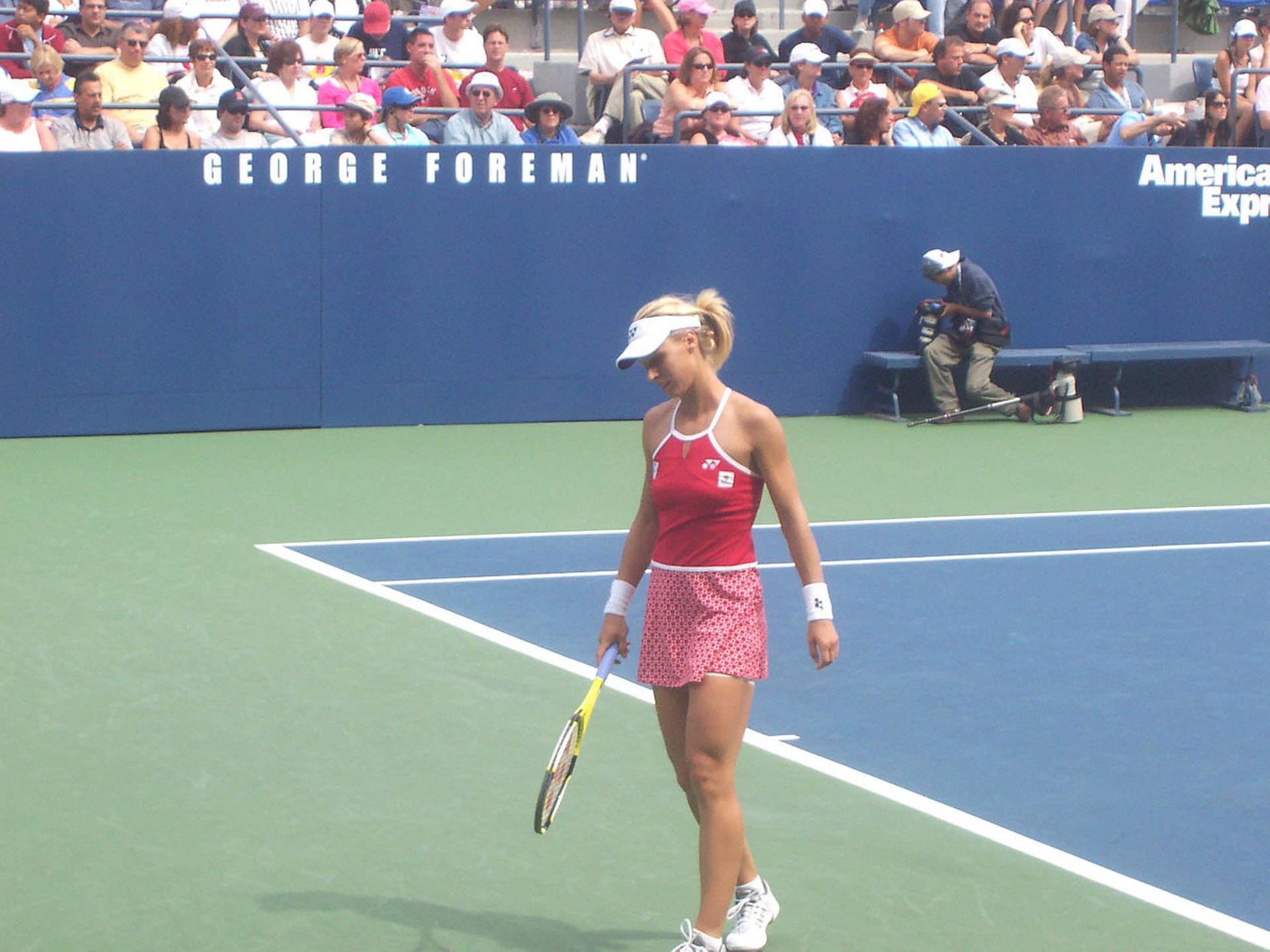 Elena Dementieva på tennisbanen tapet Wallpaper