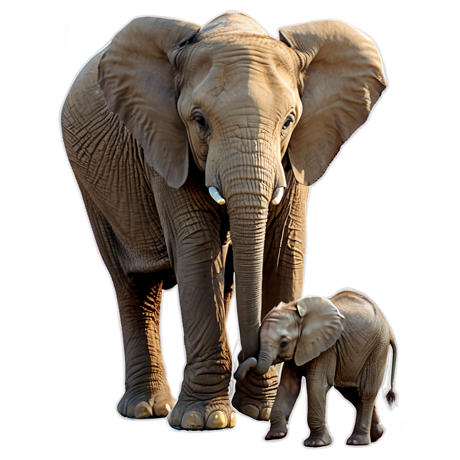 Elephant And Calf Bonding Png 80 PNG