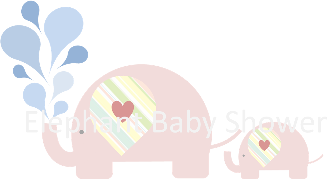 Elephant Baby Shower Invitation PNG