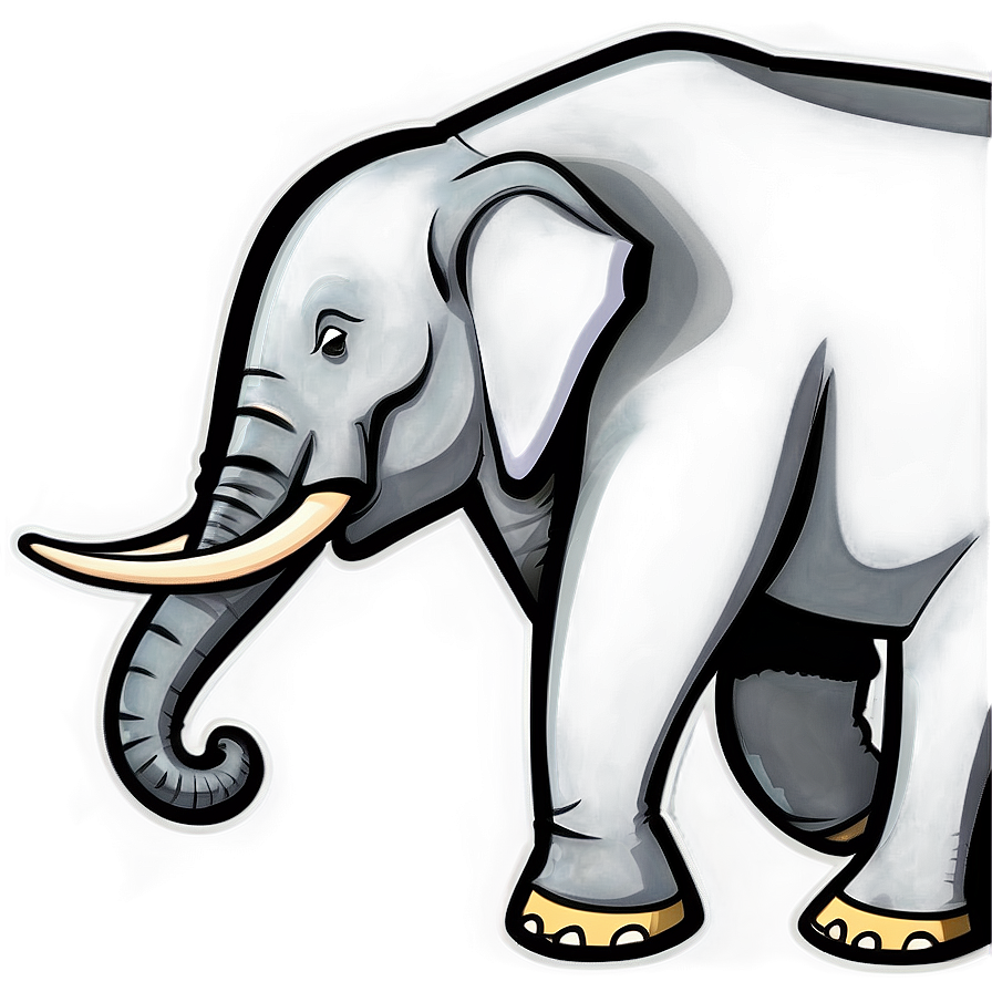 Elephant Cartoon Icon Png 06212024 PNG