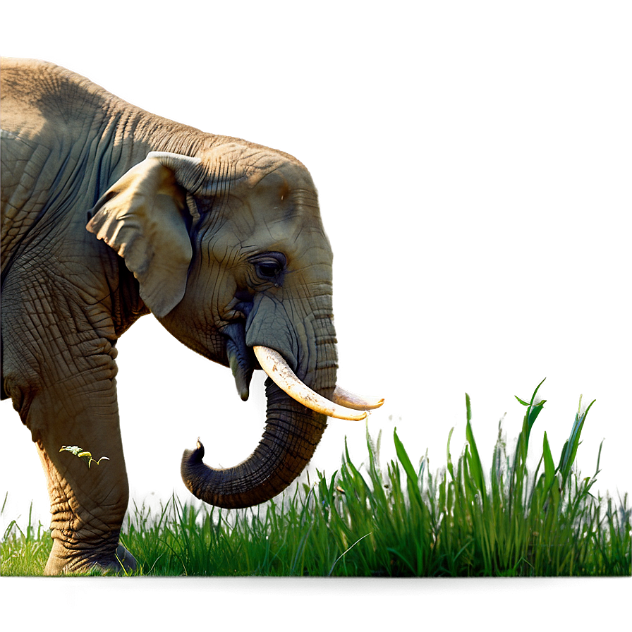 Elephant Eating Grass Png Wkl PNG