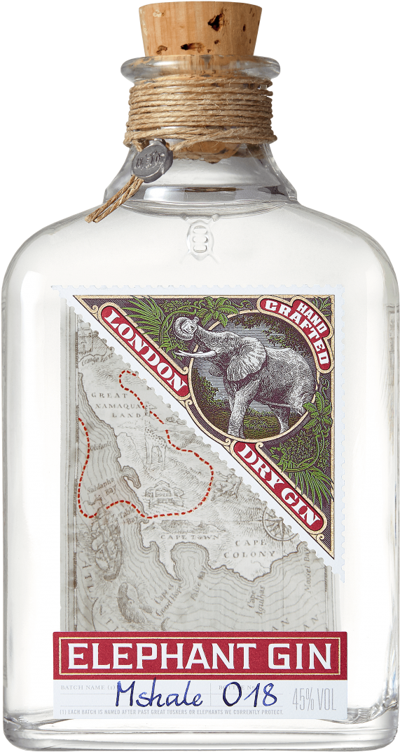 Elephant Gin Bottle Transparent Background PNG