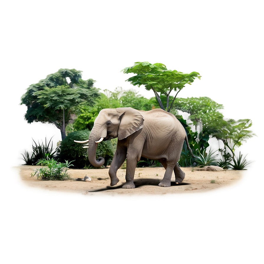 Elephant Habitat Scenery Png 6 PNG