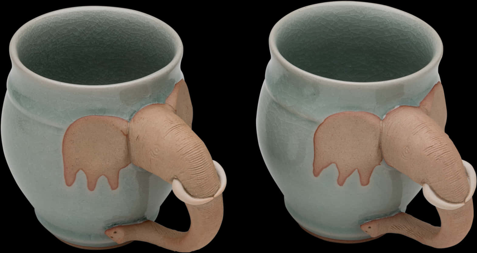 Elephant Handle Ceramic Mug PNG