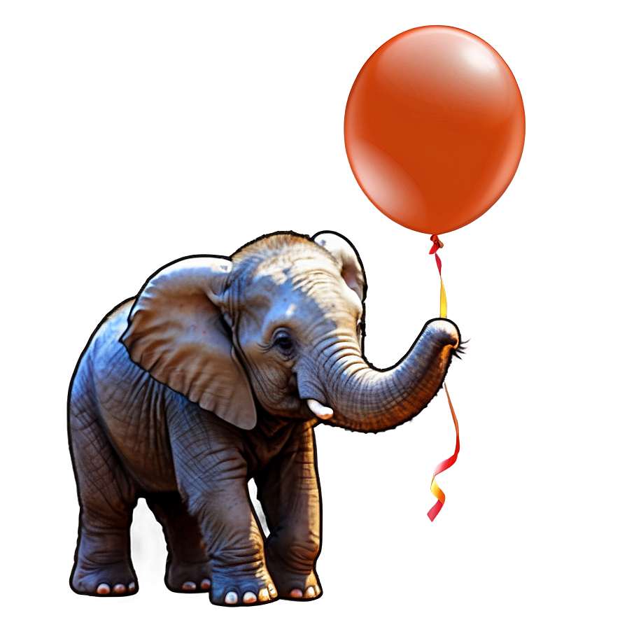 Download Elephant Holding Balloons Png 20 | Wallpapers.com