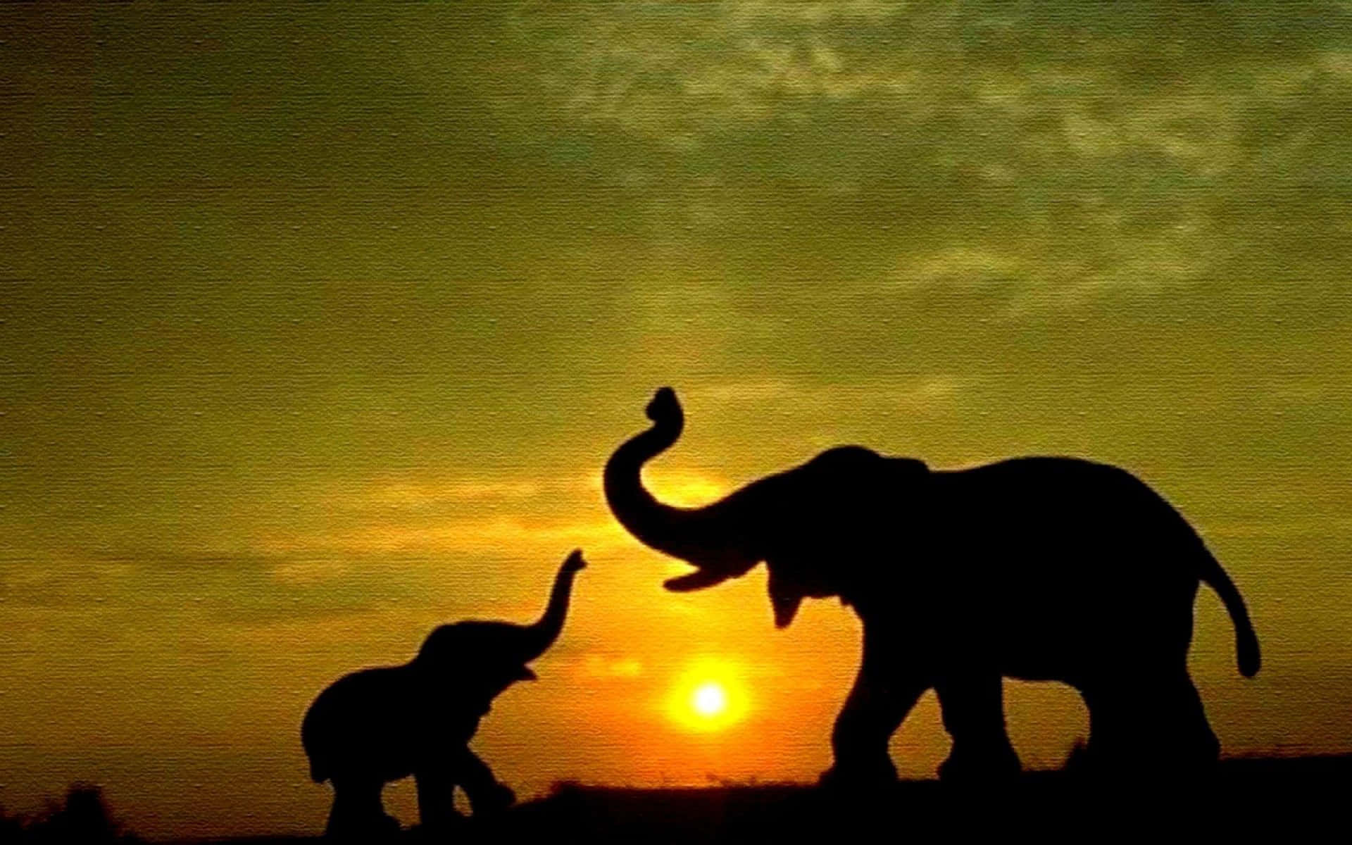 Genießensie Die Natur, Egal Wo Sie Hingehen, Mit Einem Laptop, Der Ein Wunderschönes Elefantendesign Hat. Wallpaper