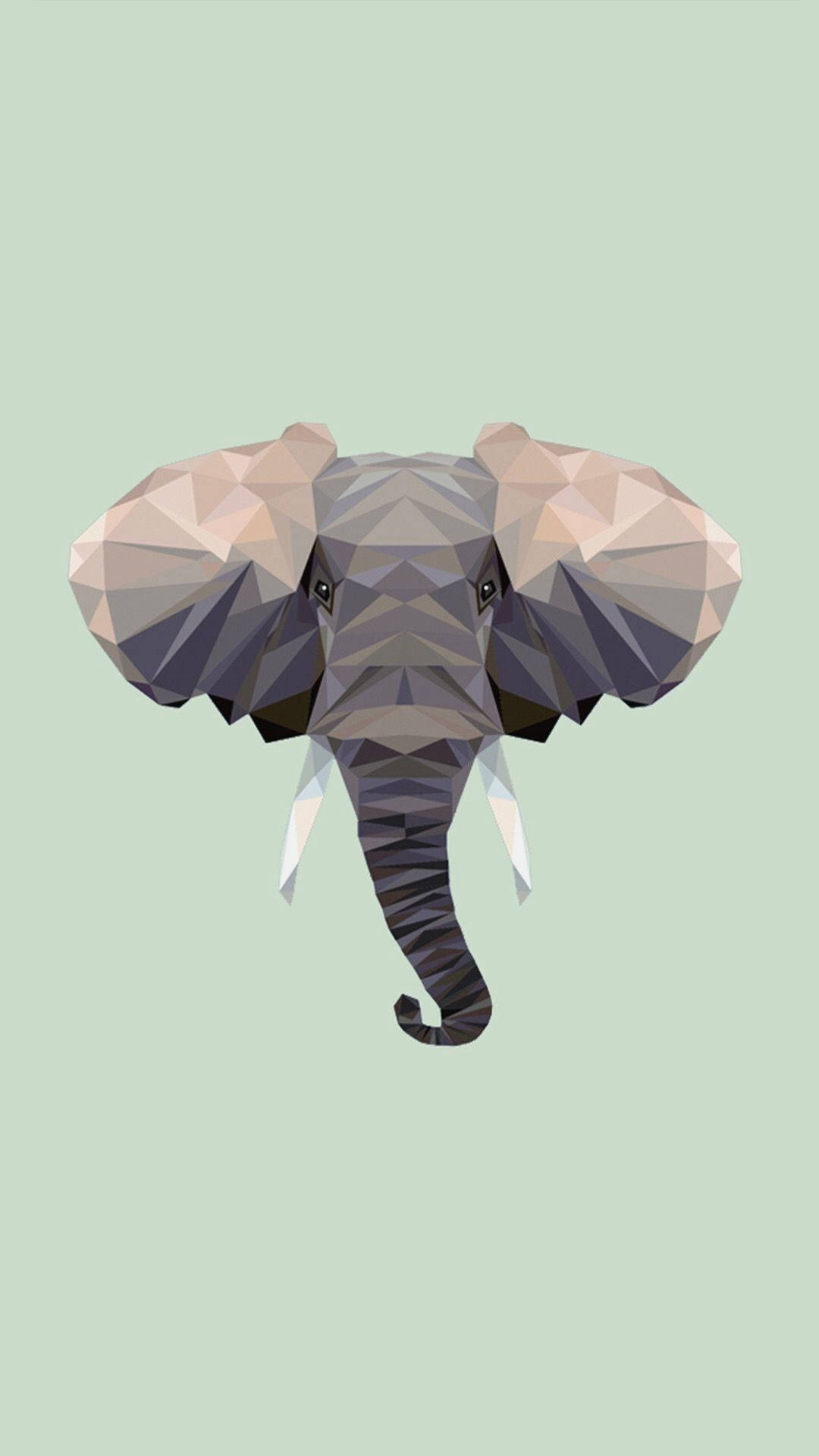 Captivating Polysphere Art of an Elephant Wallpaper