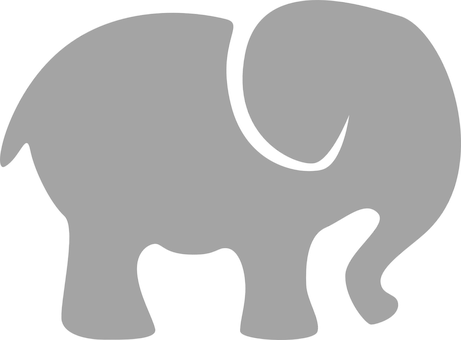 Elephant Silhouette Graphic PNG