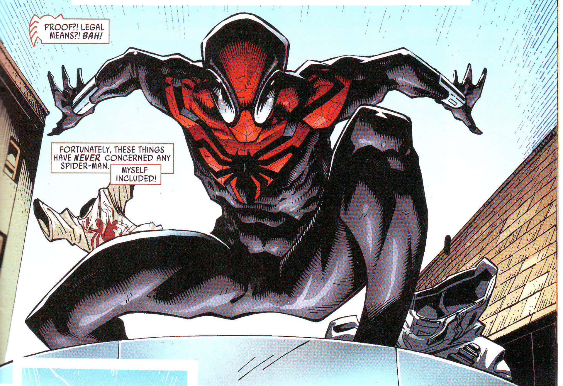 Elespectacular Superior Spider-man En Acción. Fondo de pantalla