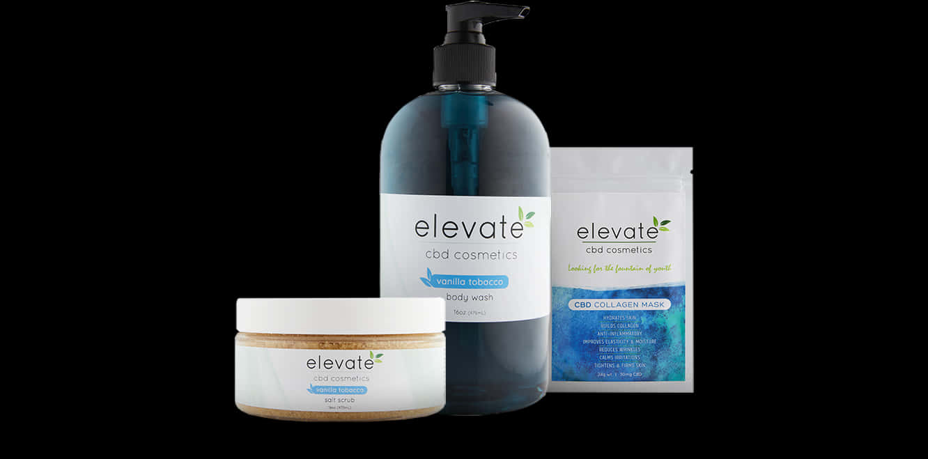 Elevate C B D Cosmetics Product Line PNG