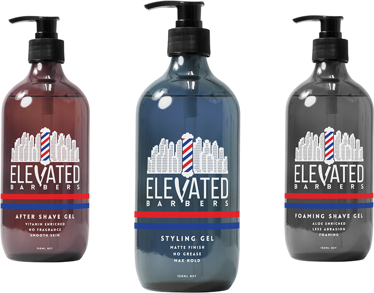 Elevated Barbers Grooming Products PNG