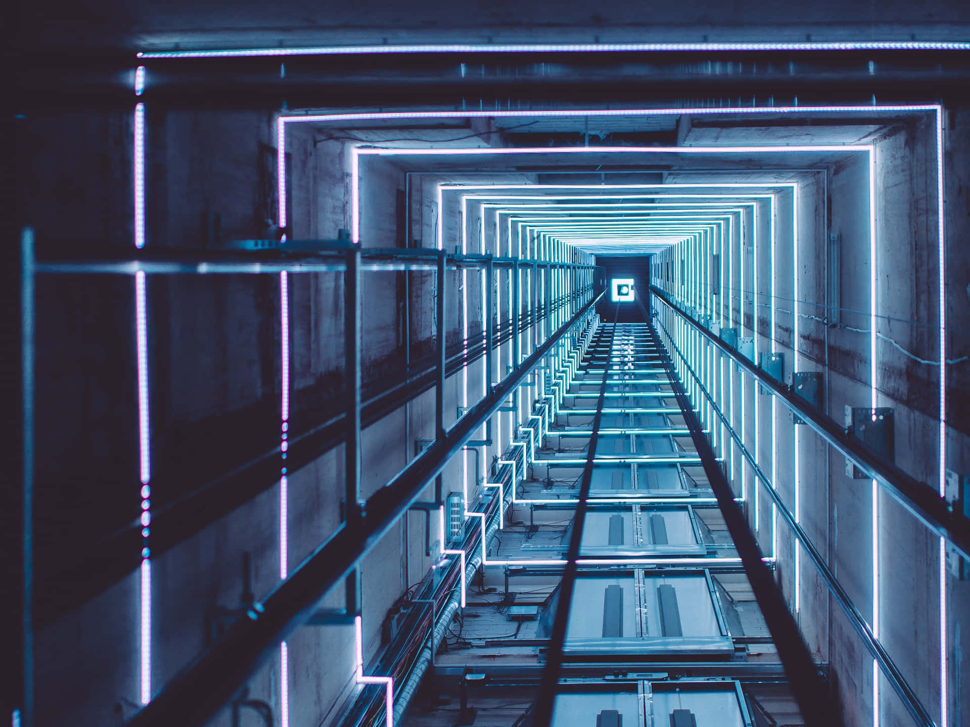 Step into the future with this high-tech elevator