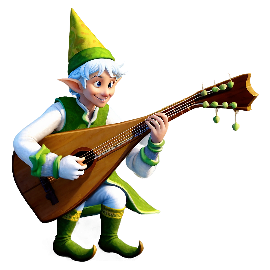 Download Elf Bard Playing Lute Png 05232024 | Wallpapers.com